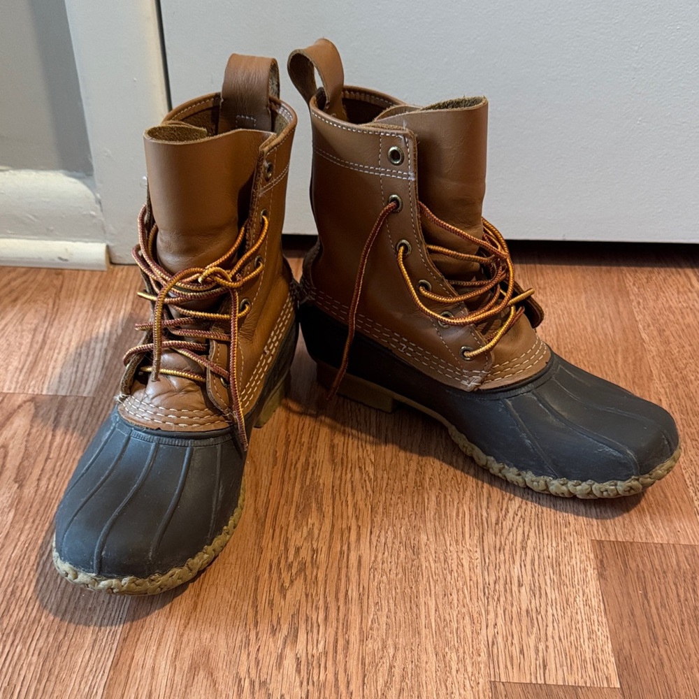 L.L. Bean Brown and Black Lace Up Boots